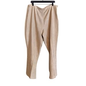 Alfred Dunner beige suede like pants 18